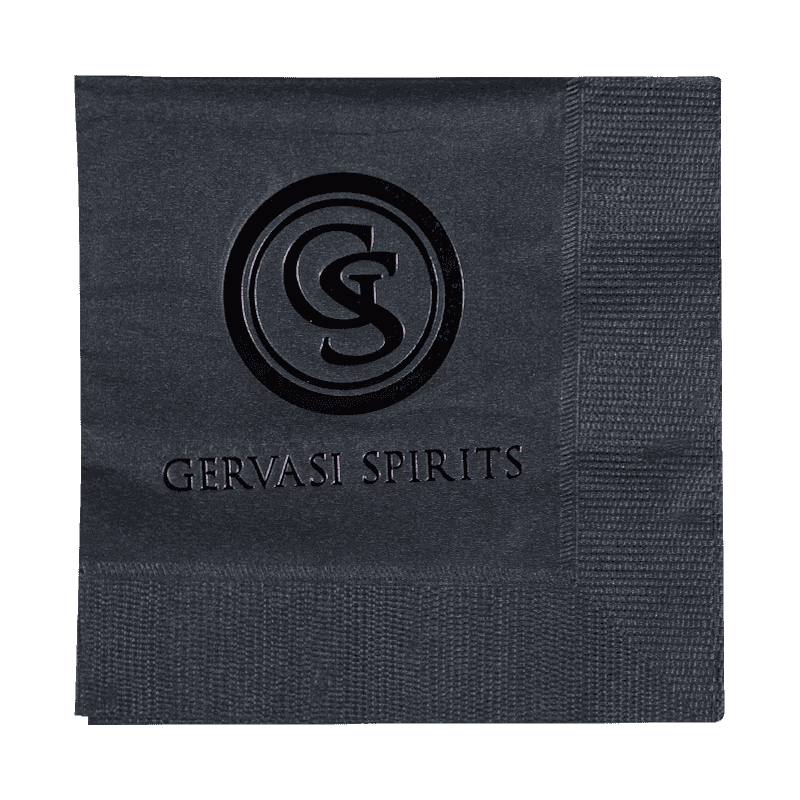 25x25 Wysokiej jakości czarne serwetki z gorącym stemplem SJ4302
